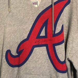 Signed Chipper Jones sweater shirt